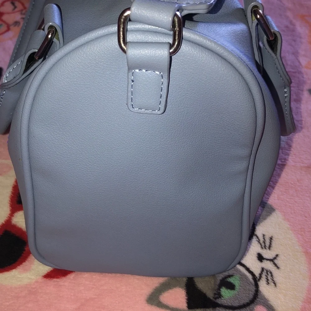 Juicy Couture Light Blue Rhinestone Logo Satchel